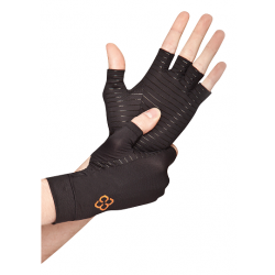 Copper Compression Half Finger Gloves